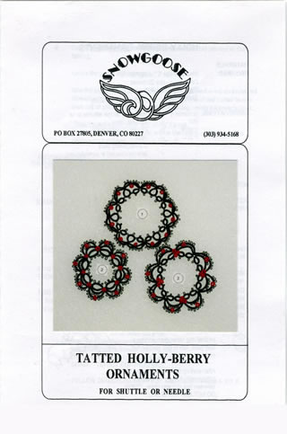 Tatted Holly-Berry Ornaments