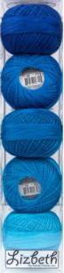 Lizbeth Specialty Pack - Blue Ombre Mix - Size 40