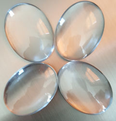 Cabochons - 30 x 40mm Clear Glass