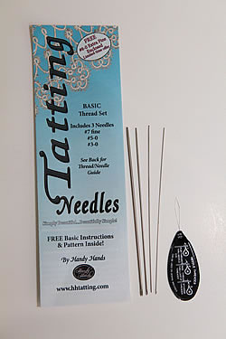 Tatting Needles for Threads, Set #7 fine, #5-0, #3-0