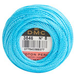 DMC Perle Cotton Size 8 - Bright Turquoise Lt (3846)