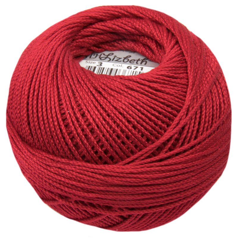 Lizbeth Thread 3 - (671) Christmas Red