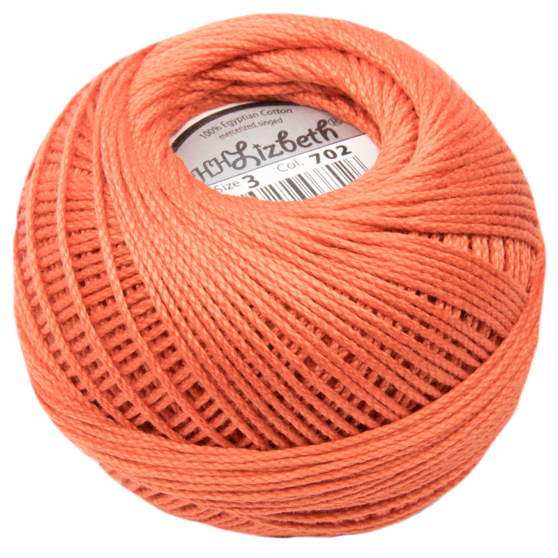 Lizbeth Thread 3 - (702) Coral Orange Medium