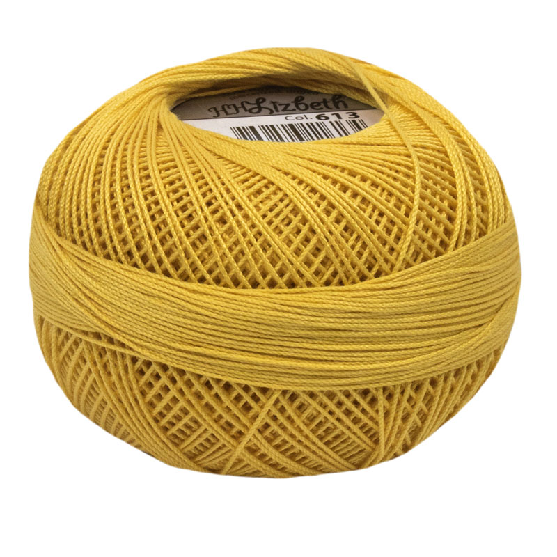 Lizbeth Thread 10 - (613) Golden Yellow Med.