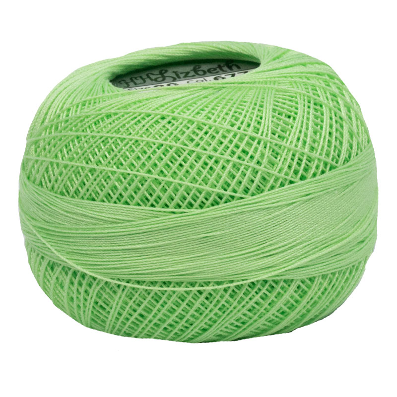 Lizbeth Thread 80 - (677) Lime Green Medium