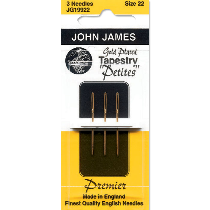 John James Petite Tapestry Needles, Gold, Size 22