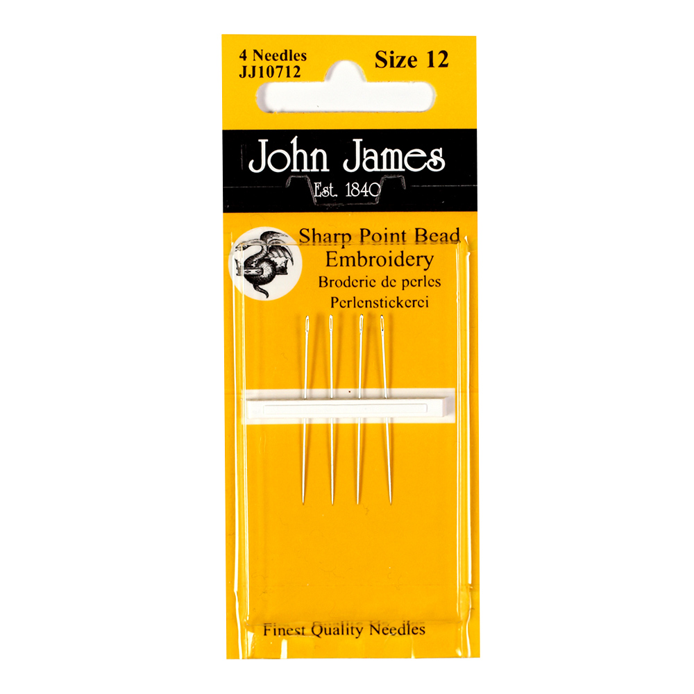 John James Bead Embroidery Needles - Sharp, Size 12
