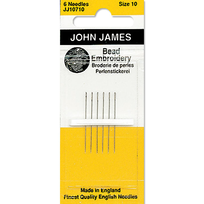John James Bead Embroidery Needles - Ball Point, Size 10