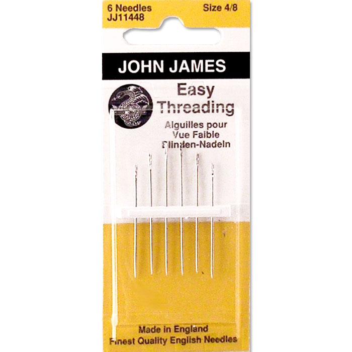 John James Sharps, Easy Threading Assortment, Sizes 4-8