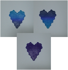 Heart Tatting Plate - Large Blue Gradient