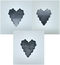 Heart Tatting Plate - Small Gray Gradient