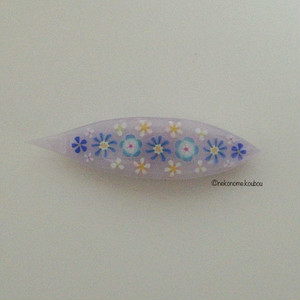 Japanese Tatting Shuttle - Blue Flower Dreams