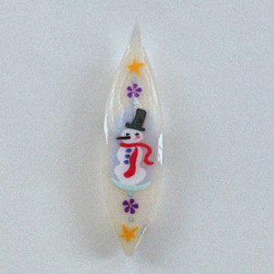 Japanese Tatting Shuttle - Snowman (White)