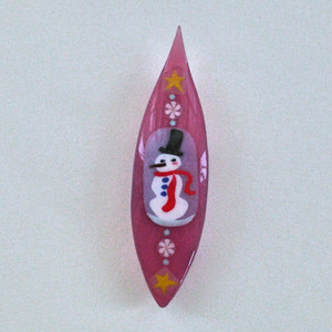 Japanese Tatting Shuttle - Snowman (Bordeaux)