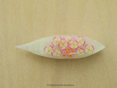 Japanese Tatting Shuttle - Pink/Yellow Hydrangeas