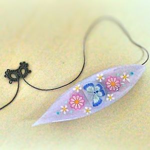 Japanese Tatting Shuttle - Blue Butterfly