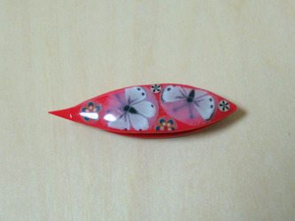 Japanese Tatting Shuttle - Red Cabbage Butterfly