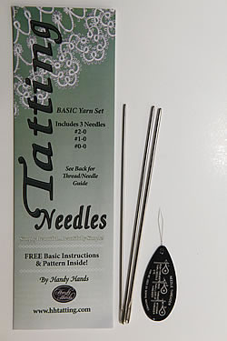 Tatting Needles for Yarns, Set #2-0, #1-0, #0-0